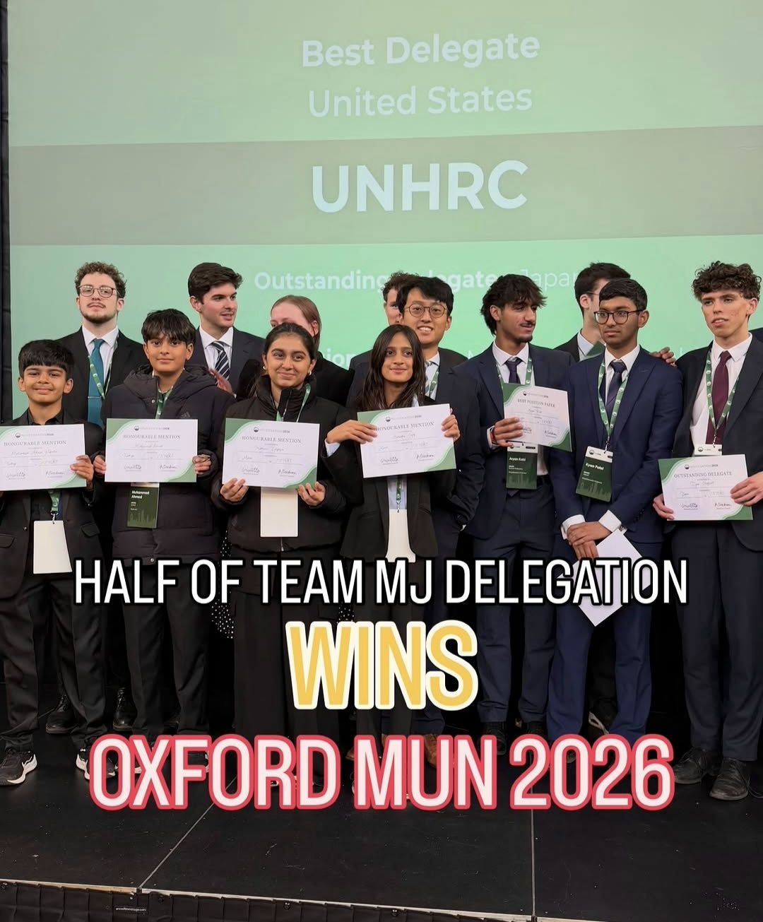 TEAM MJ winners, Oxford MUN 2026